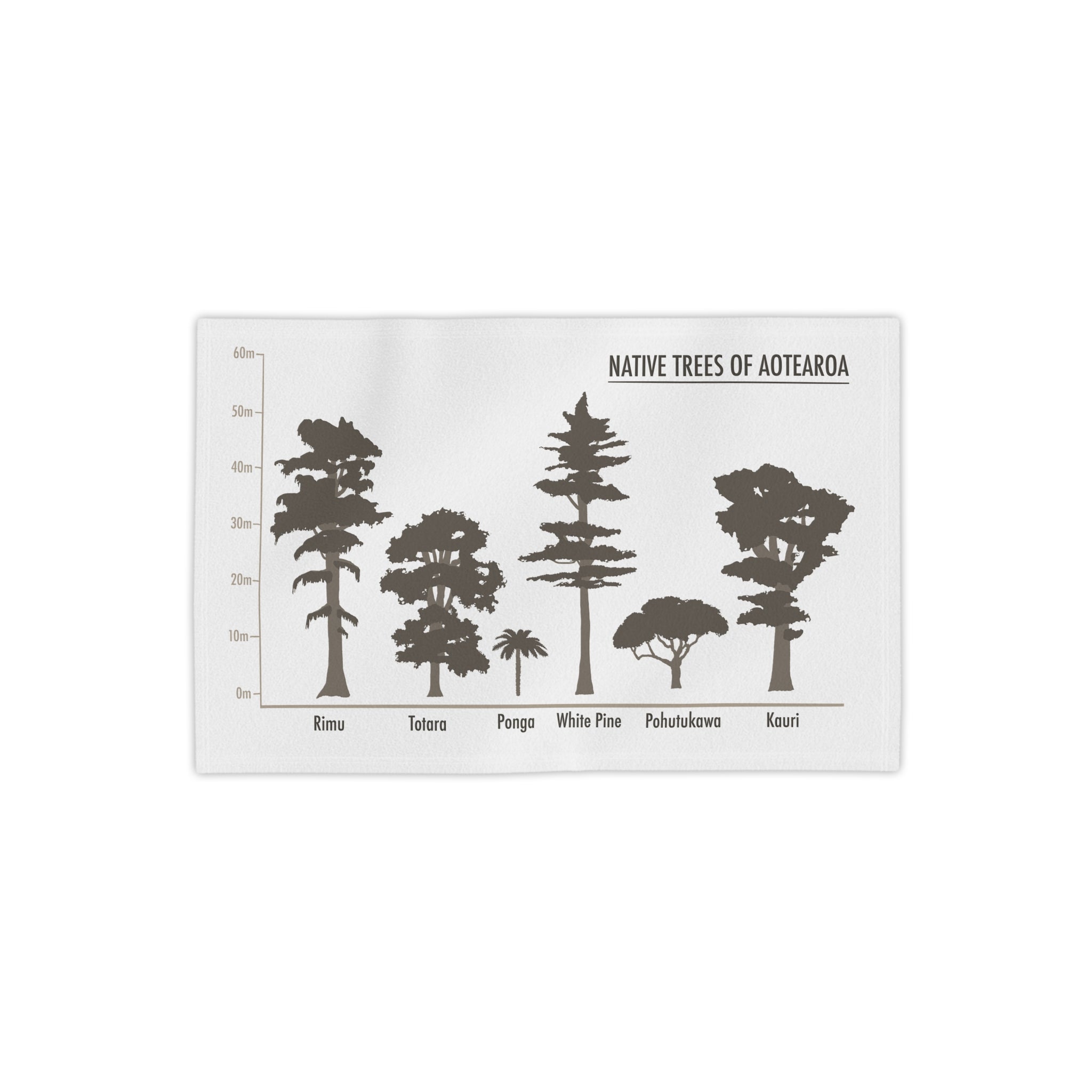 Beach Towel - Native Trees of Aotearoa Silhouette