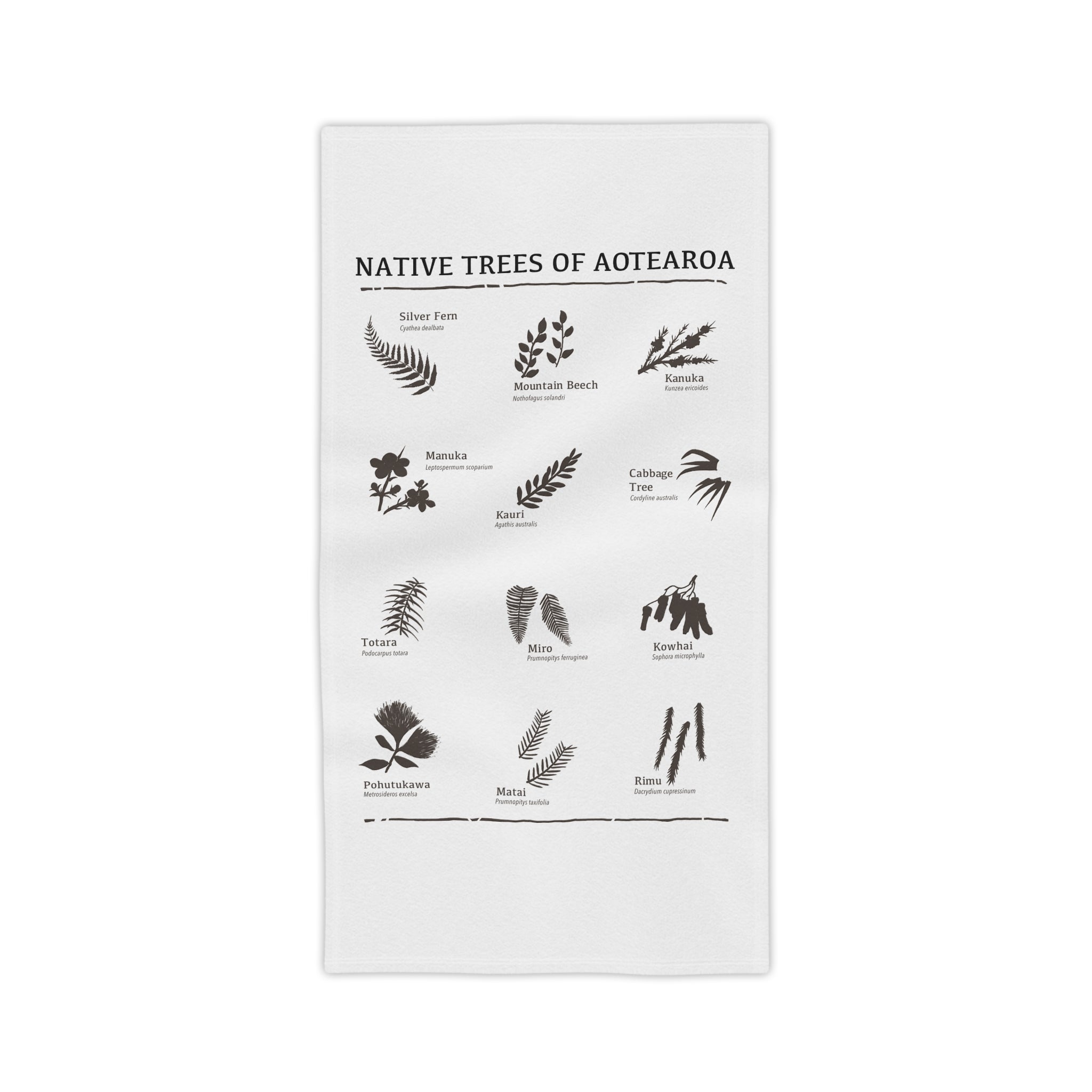 Beach Towel — Native Trees of Aotearoa