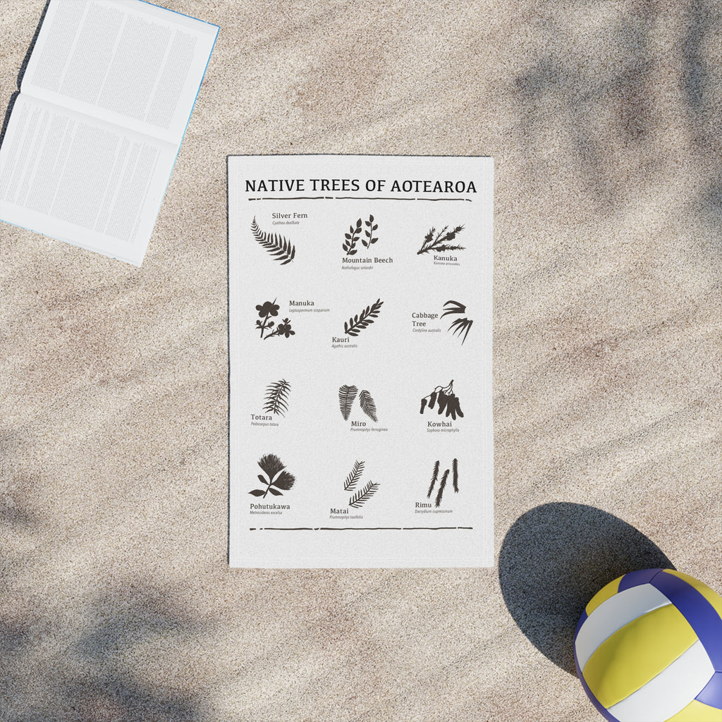 Beach Towel — Native Trees of Aotearoa
