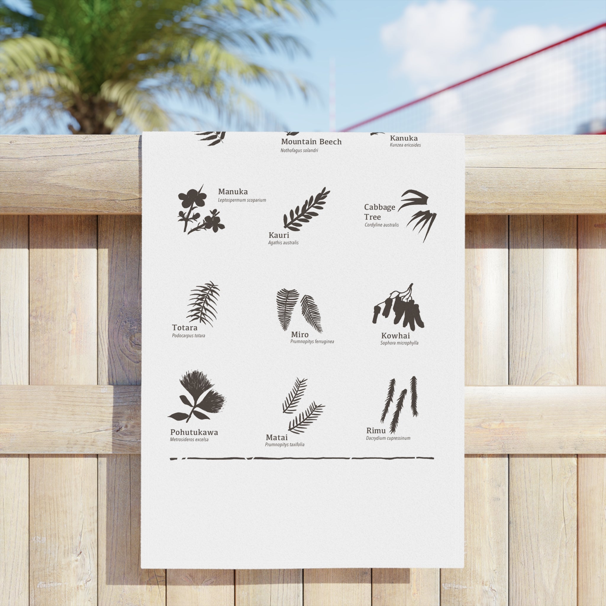 Beach Towel — Native Trees of Aotearoa