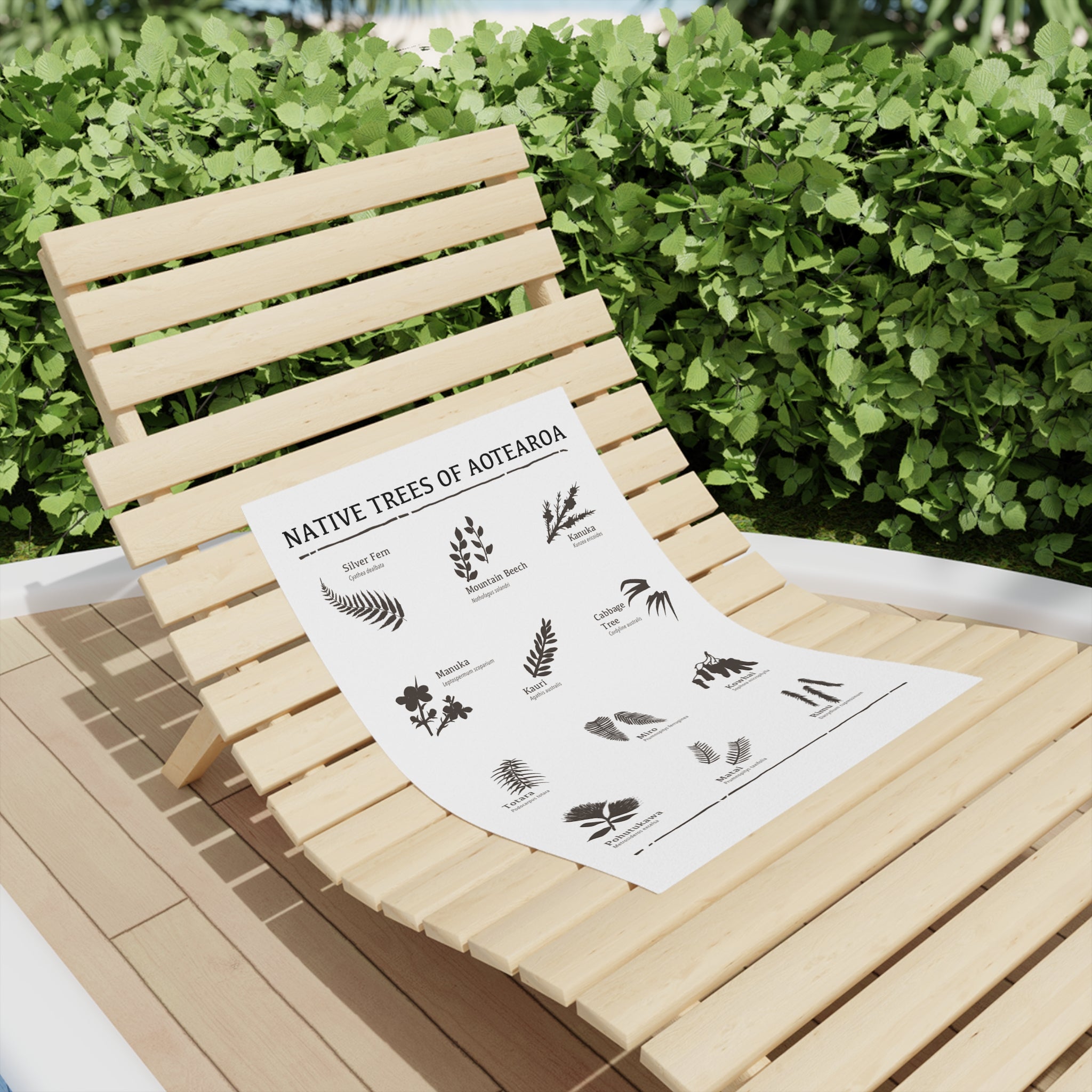 Beach Towel — Native Trees of Aotearoa