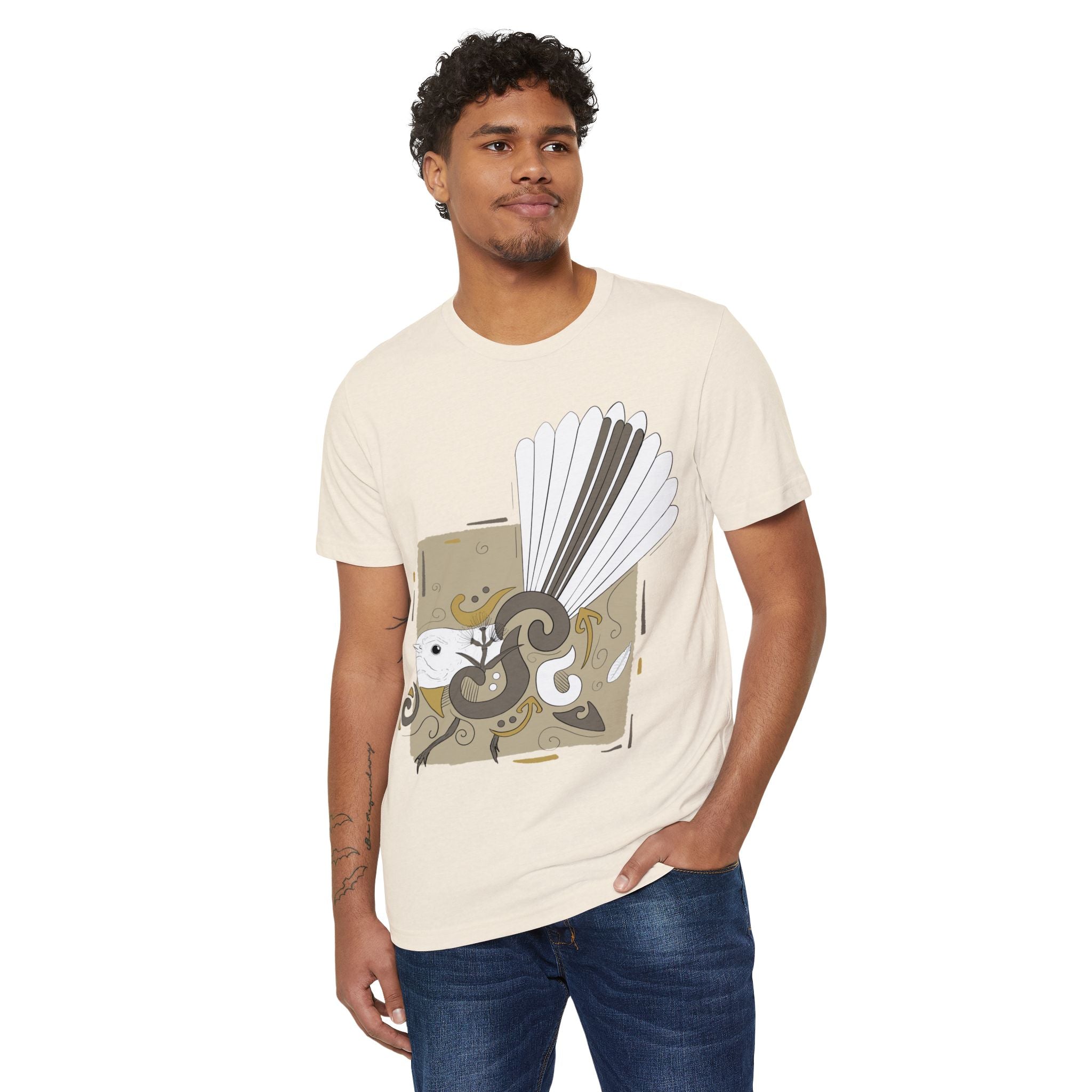 Organic Recycled T-Shirt - Pīwakawaka